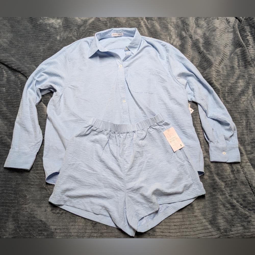 Light Blue Women's Skirt Set